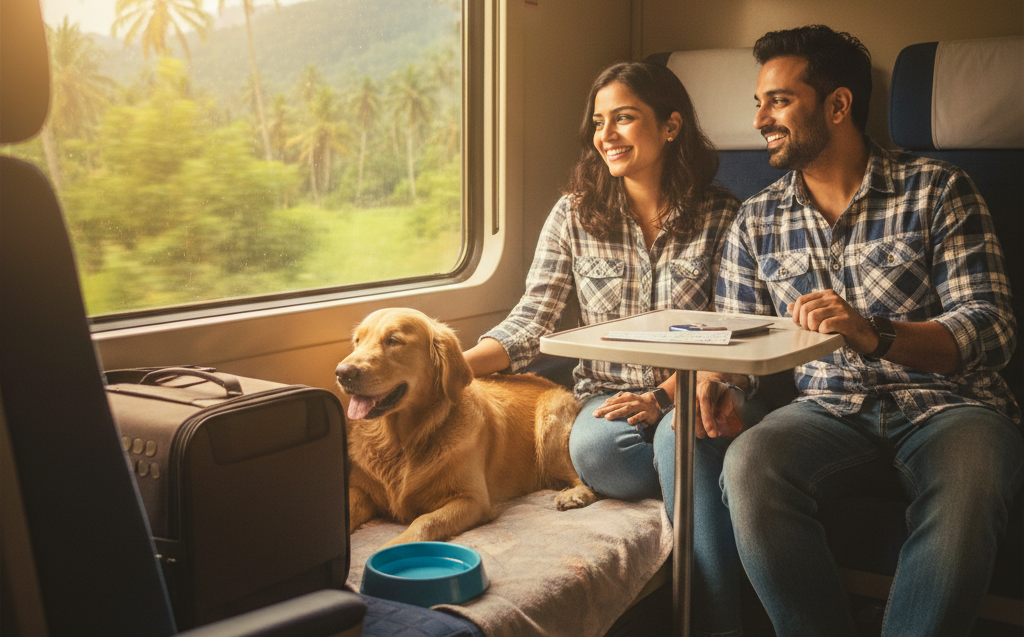 How to travel with dog in Indian Railways train