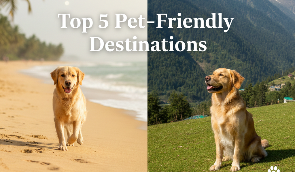 क्या आप अपने डॉग के साथ वेकेशन प्लान कर रहे हैं गोवा की बीच से लेकर मनाली के पहाड़ों तक, जानें भारत की 5 सबसे बेहतरीन पेट-फ्रेंडली जगहें। PetYatra की एक्सक्लूसिव ट्रेवल गाइड।